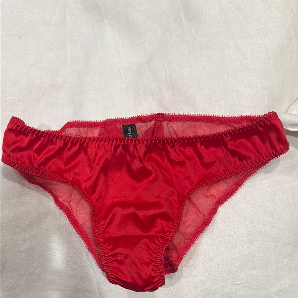 Victoria's Secret Red Satin Panties